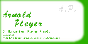 arnold pleyer business card